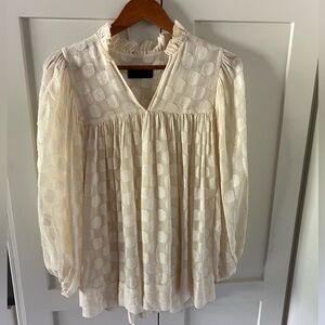 Derek Lam Cream Silk Blouse